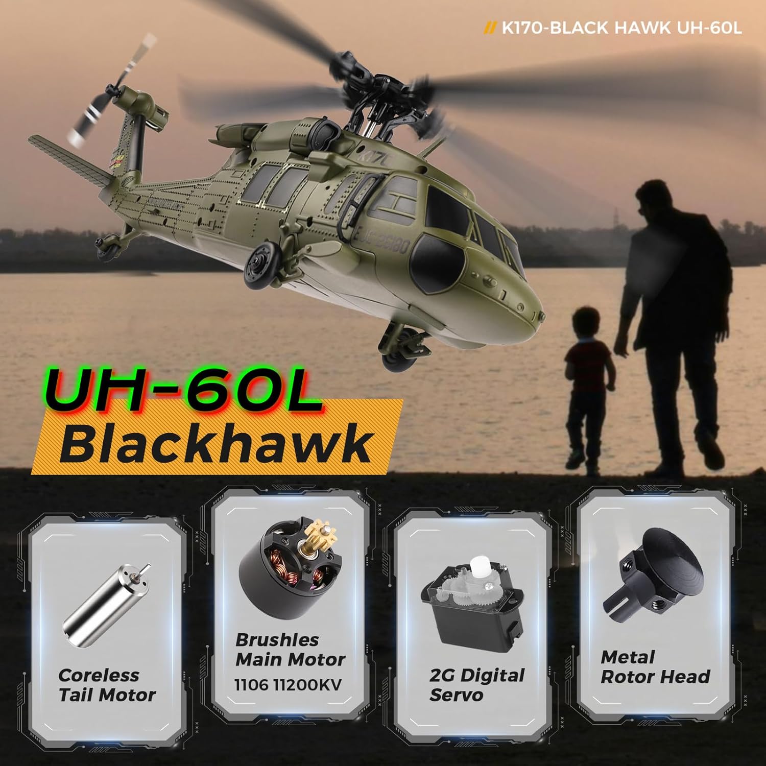 WLtoys K170 Brushless 4-CH RC  - Rc Helicopter Large 评论和价格