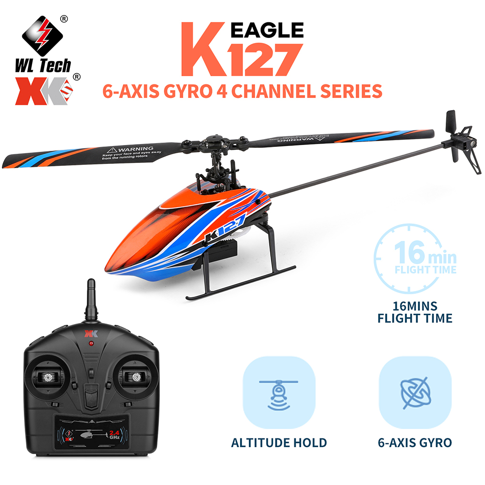 WLtoys XK K127 2.4G 4CH 6-Aixs - Rc Helicopter Large 评论和价格