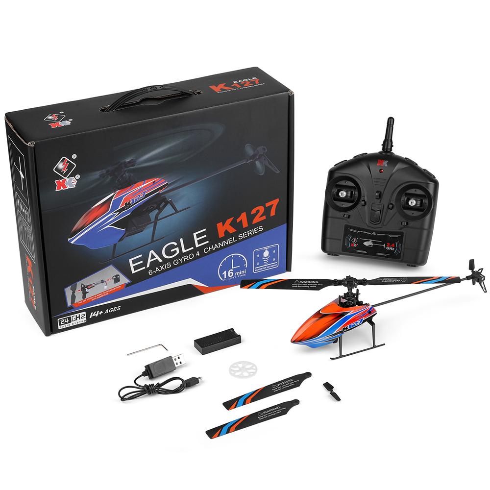 WLtoys XK K127 2.4G 4CH 6-Aixs - Rc Helicopter Large 评论和价格